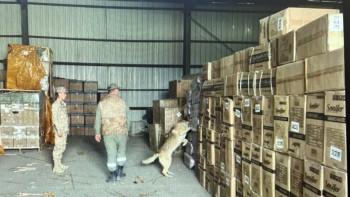 Фотография к новости: 50 млн теңгенің темекісін алып өтпек болғандар ұсталды