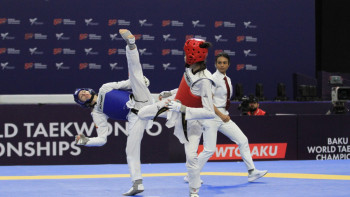 Фотография к новости: Үшінші қазақ таеквондошысы ширек финалда жеңілді