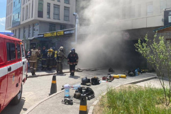 Фотография к новости: Астанадағы тұрғын үйлердің бірінде паркинг өртенді