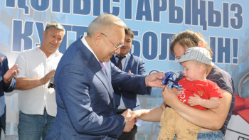 Фотография к новости: Құрылғанына 1 жыл толған Жетісу облысында жаңа үй пайдалануға берілді