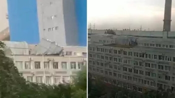 Фотография к новости: Екібастұзда ГРЭС-2 ғимаратының шатыры ұшып кетті