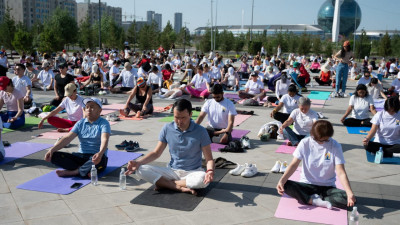 Астаналықтар Халықаралық йога күнін атап өтті
