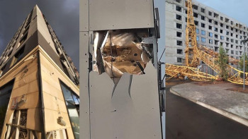 Фотография к новости: Елордада құрылыс алаңында кран құлады