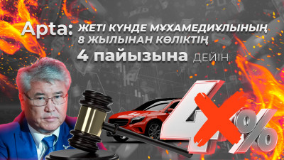 Apta: Жеті күнде Мұхамедиұлының 8 жылынан көліктің 4 пайызына дейін