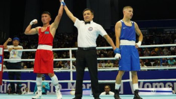 Фотография к новости: Әлем чемпионы Махмұд Сабырхан қарсыласын ірі есеппен жеңді