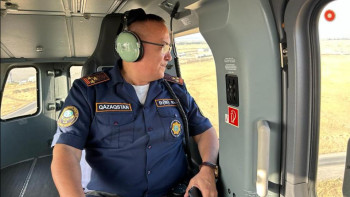 Фотография к новости: Жамбыл облысының өрт сөндірушілері таулы жердегі өртті сөндіріп жатыр