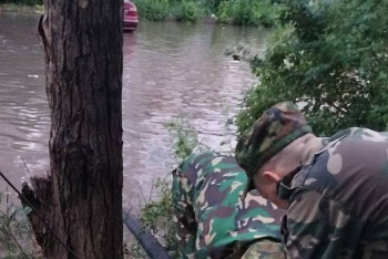 Фотография к новости: Павлодарда нөсер жауын салдарынан қаланы су басты