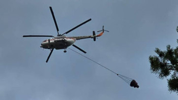 Фотография к новости: Қарағанды ​​облысында табиғи өртті сөндіруге тікұшақ тартылды