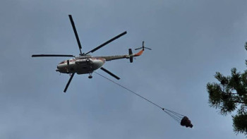 Фотография к новости: ШҚО-ның таулы аймағындағы өртті сөндіруге бірнеше тікұшақ тартылды