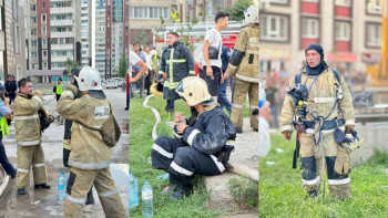 Фотография к новости: Алматыдағы өрт. Тұрғындар өрт сөндірушілерге алғыс білдірді