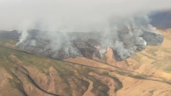 Фотография к новости: "40 тонна су төгілді". Жамбыл тауларындағы өрт сөндірілді
