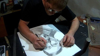 Фотография к новости: ШҚО-да сотталған азамат Ұлы Абайдың портретін салды