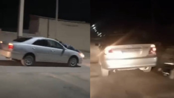 Фотография к новости: Полиция қызметкерлерін сүйреп кеткен жүргізуші қамауға алынды