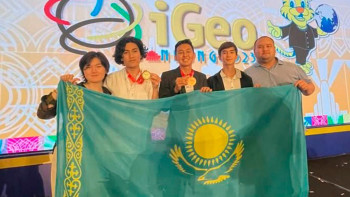 Фотография к новости: Географиядан халықаралық олимпиадада оқушылар екі медаль жеңіп алды