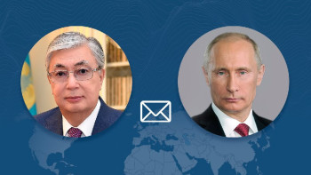 Фотография к новости: Мемлекет басшысы  Владимир Путинге көңіл айту жеделхатын жолдады