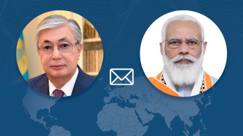 Фотография к новости: Тоқаев Модиді Тәуелсіздік күнімен құттықтады