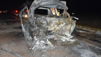 Жол апаты салдарынан көлік жанып кетті, қаза тапқандар бар