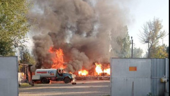 Фотография к новости: Алматы облысында газ құю станциясы өртенді