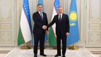 Фотография к новости: Сыртқы істер министрі Мұрат Нұртілеу Өзбекстанға ресми сапармен барды