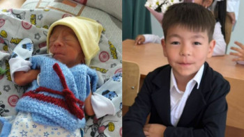 Фотография к новости: Атырауда салмағы 1 келі болып туған бала мектепке барды