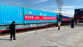 Фотография к новости: Алғашқы қазақстандық астық Шаньдун провинциясына жіберілді