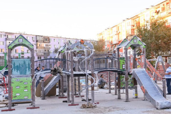 Фотография к новости: Қала күні: Қызылордада заманауи спорт алаңдары салынып жатыр