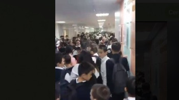 Фотография к новости: Астаналық мектепте оқушылар тапталып қала жаздады