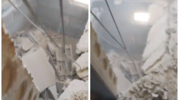 Фотография к новости: Ақтауда салынып жатқан үйдің қабаты опырылып түсті