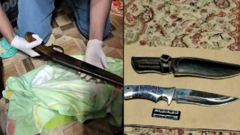 Фотография к новости: Ақтөбелік тұрғын үйінде заңсыз қару сақтаған