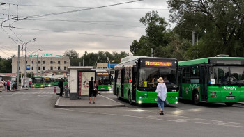 Фотография к новости: Алматыда автобус екі адамды қағып кетті