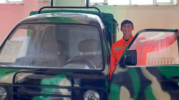 Фотография к новости: Түркістандық колледж студенті автокөлік құрастырды