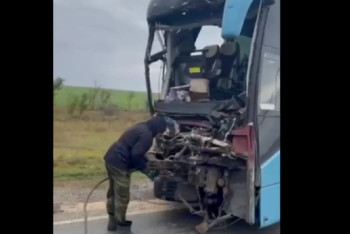 Фотография к новости: Қостанайда автобус пен жүк көлігі жол апатына ұшырады