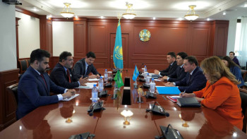 Фотография к новости: Маржықпаев Сауд Арабиясы Корольдігінің төтенше және өкілетті елшісімен кездесті