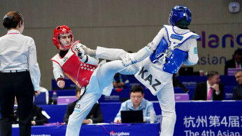 Фотография к новости: Азиада-2023: Пара таэквондошы күміс жүлдегер атанды