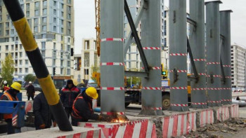 Фотография к новости: Елордада LRT-ның монолитті балкаларын орнату жұмысы аяқталды