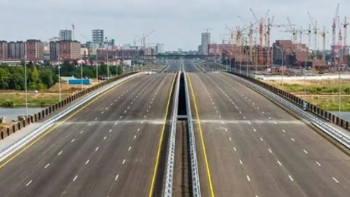 Фотография к новости: Астанада сегіз жолақты жаңа көпір пайдалануға берілді