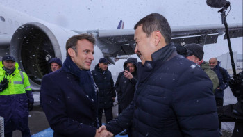 Фотография к новости: Макрон Қазақстанға ресми сапармен келді