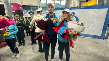 Фотография к новости: Нысана көздеуден Қазақстан командасы Алматыға ұшып келді