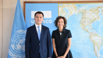 Фотография к новости: Мемлекеттік кеңесші ЮНЕСКО-ның Бас директорымен кездесті