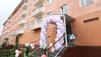 Фотография к новости: Жамбылда 56 пәтерлі тұрғын үй пайдалануға берілді