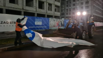 Фотография к новости: Астанада коммуналдық қызмет дауылдың салдарын жою үшін күшейтілген режимде жұмыс істейді