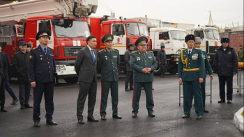 Фотография к новости: Шымкентте жаңа өрт сөндіру депосы ашылды