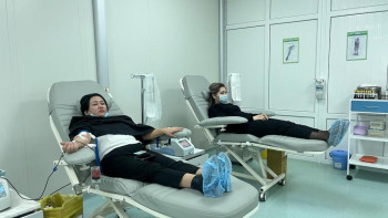 Фотография к новости: Шымкенттік еріктілер қан тапсырды