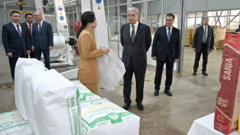 Фотография к новости: Президент пластмасса бұйымдарын шығаратын зауытқа барды