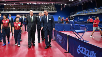 Фотография к новости: Тоқаев: Әрбір облыс орталығында үстел теннисіне арналған залдар болуы керек