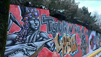 ФОТОРЕПОРТАЖ. Орталық Азиядағы ең үлкен граффити қабырға