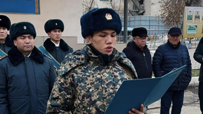 Боксшы Санжар Тәшкенбай әскери ант берді