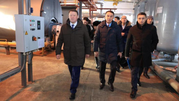 Фотография к новости: Құмар Ақсақалов Қостанай қаласының жылу жүйелерін аралады