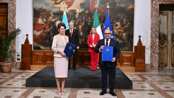 Фотография к новости: Мемлекет басшысының ресми сапары: Қазақстан мен Италия бірнеше құжатқа қол қойды