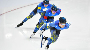 Фотография к новости: Конькимен жүгіруден ерлер құрамасы күміс жүлдеге қол жеткізді
